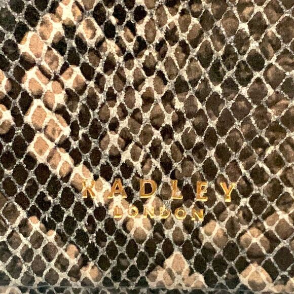 Radley London Lexington Small Flapover Snake Print Chain Leather Crossbody NWT - Picture 5 of 14